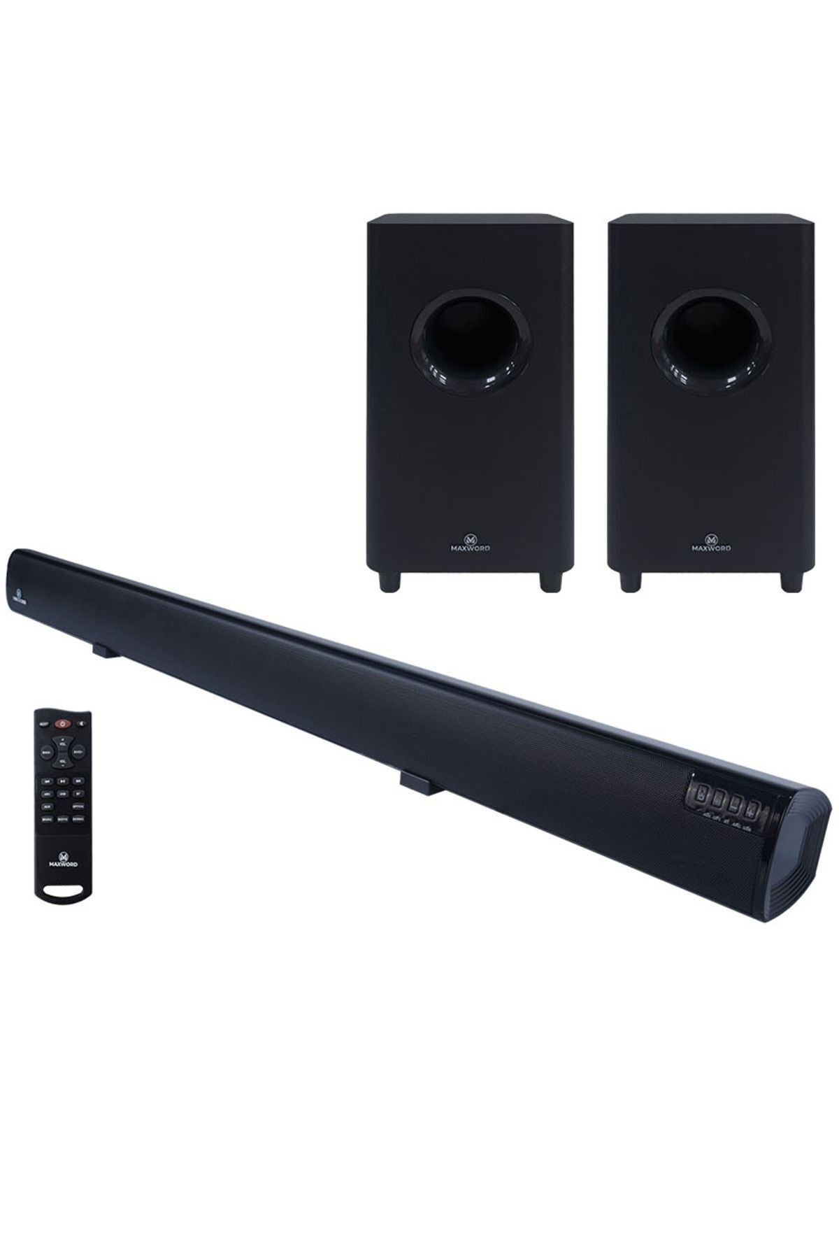 Maxword Slc-270bt Optik Çıkış 4.2.2 Kanal Soundbar Tv Ses Sistemi Çift Subwoofer 270w 230w