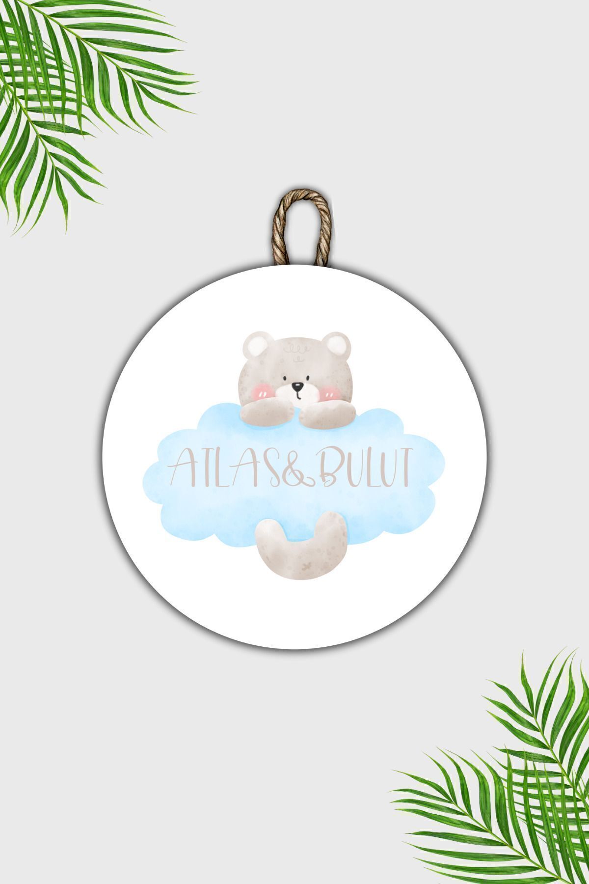 Dormot Home-Modern Door Ornament - Baby and Children's Wall Ornament with Personalized Teddy Bear 3