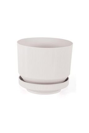 SERİNOVA Serinova Lüks Çizgili Desenli Saksı 1,7 Lt