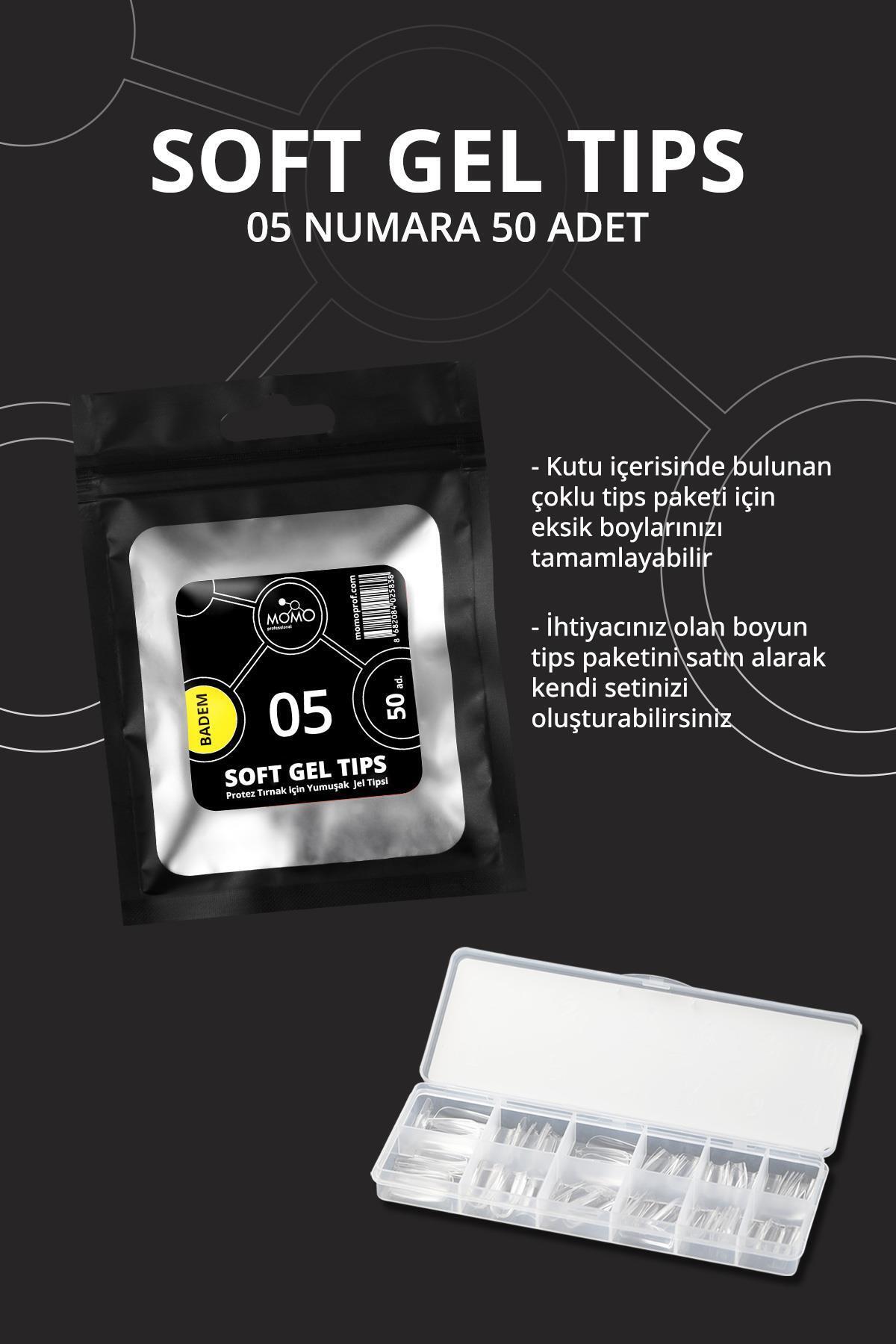 Soft Gel Tips, Badem No:05, Tek Boy 50’li Yedek Paket — سفید 8860102B06T002NO00 — تصویر 4 از 9