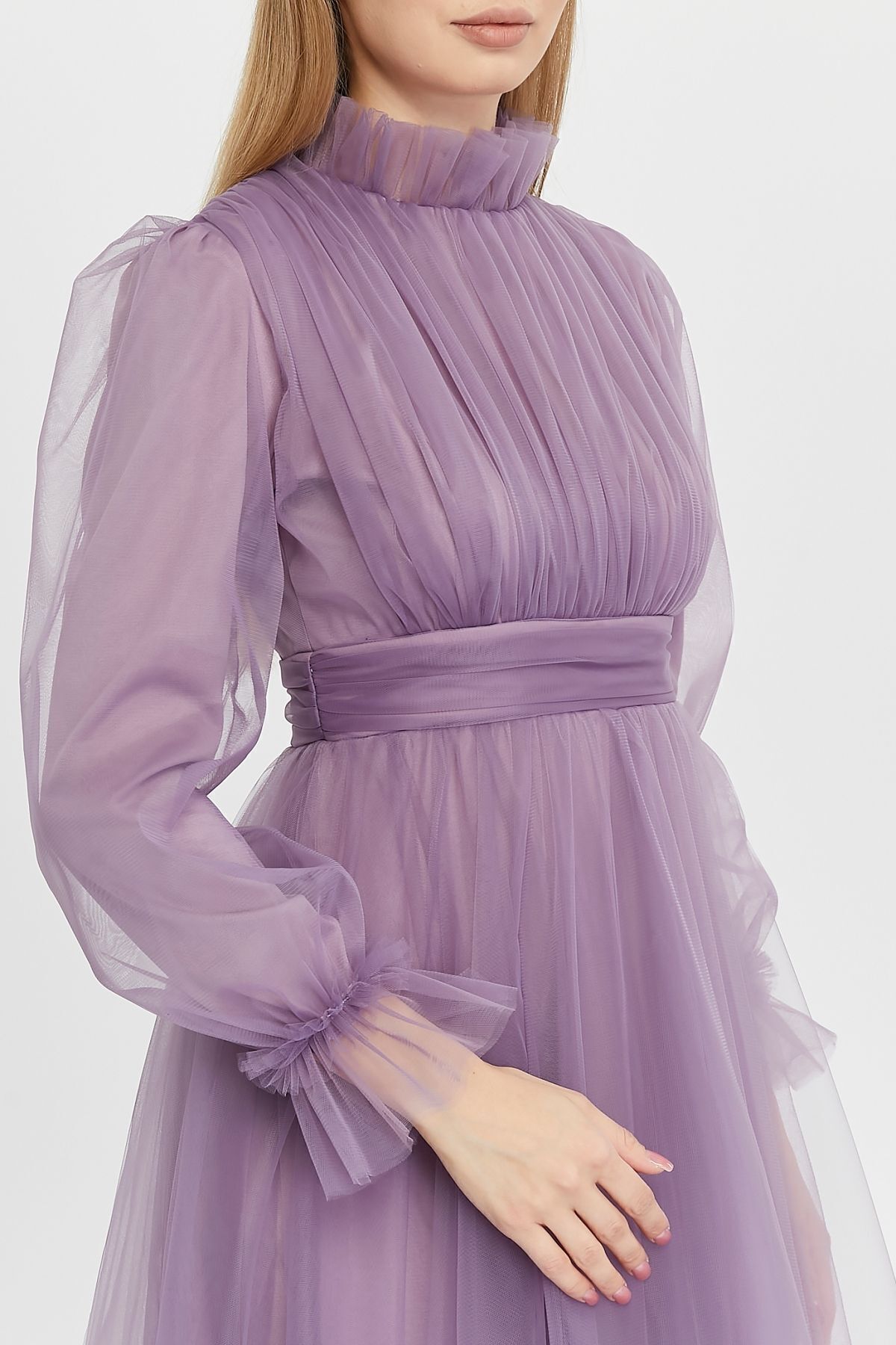 Asees-Rochie de seara de dama Printesa cu detaliu din tul de vis - Printesa Hijab Homecoming 6
