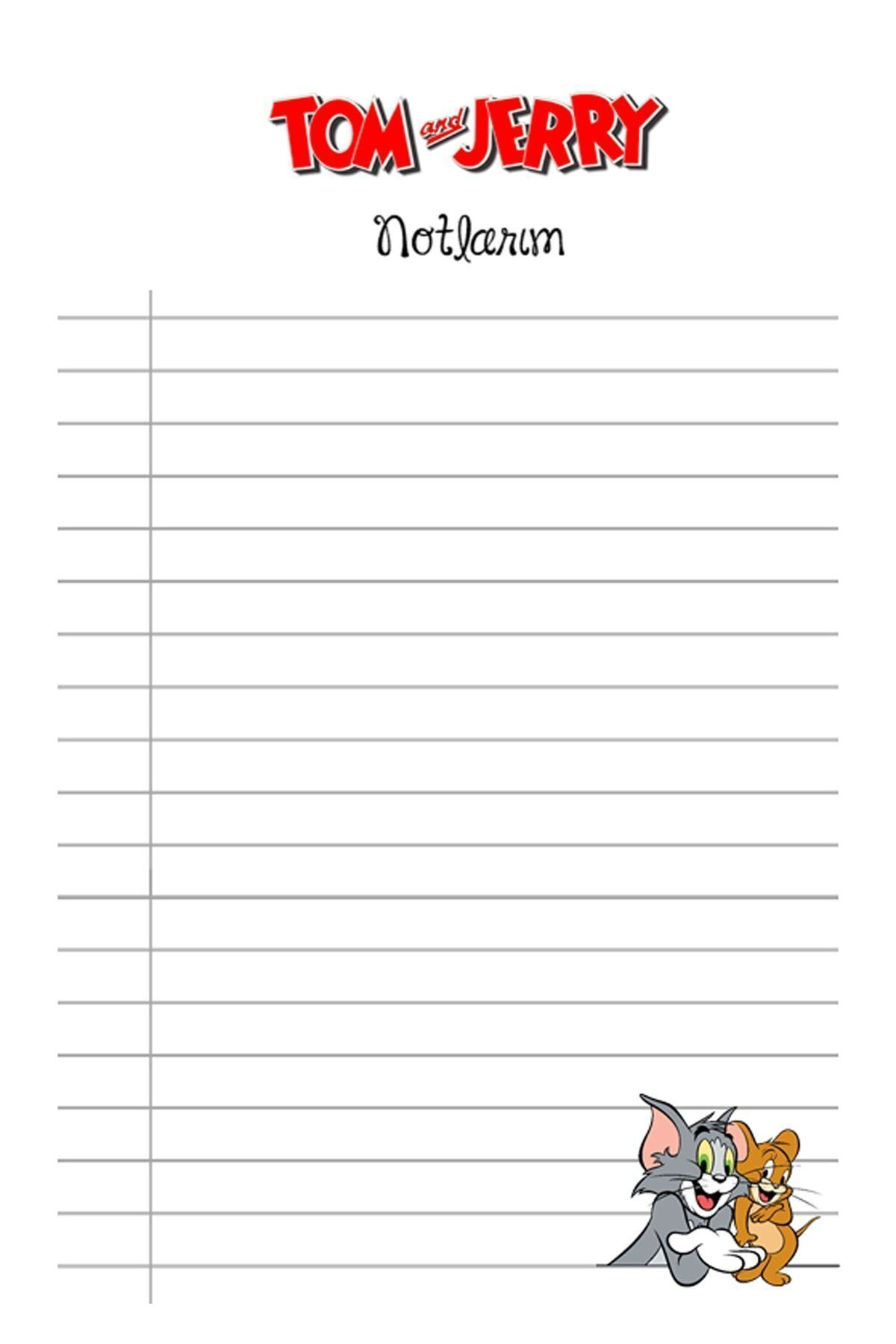 Srctech-Tom and Jerry 3-Pack Striped Notepad A4/A5/A6 Sizes 3