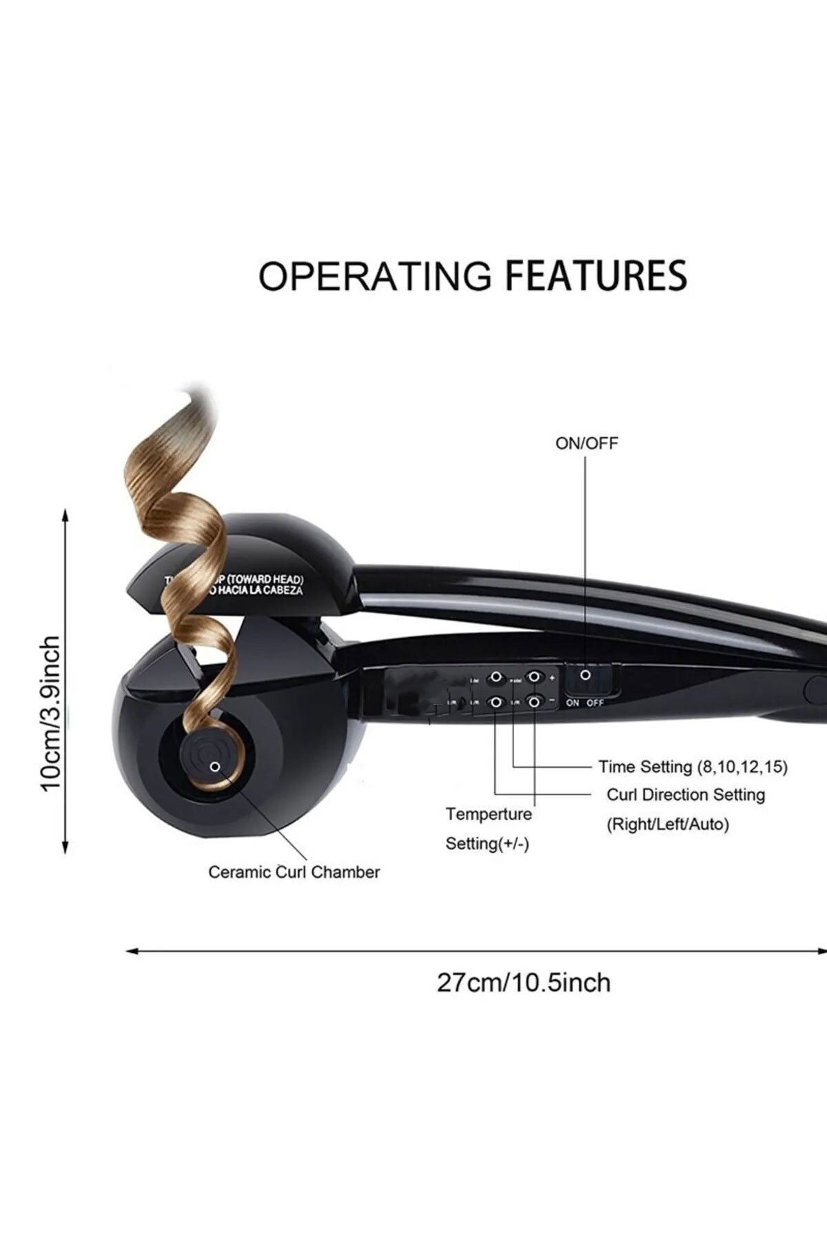 pazariz Hair Curling Machine Pro Perfect Curl Automatic Hair Curler Trendyol