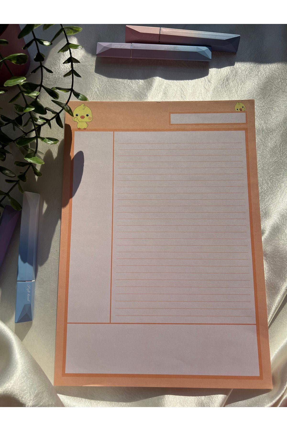 Mirya Notes-Chick Patterned A4 Notepad - Notepad 4
