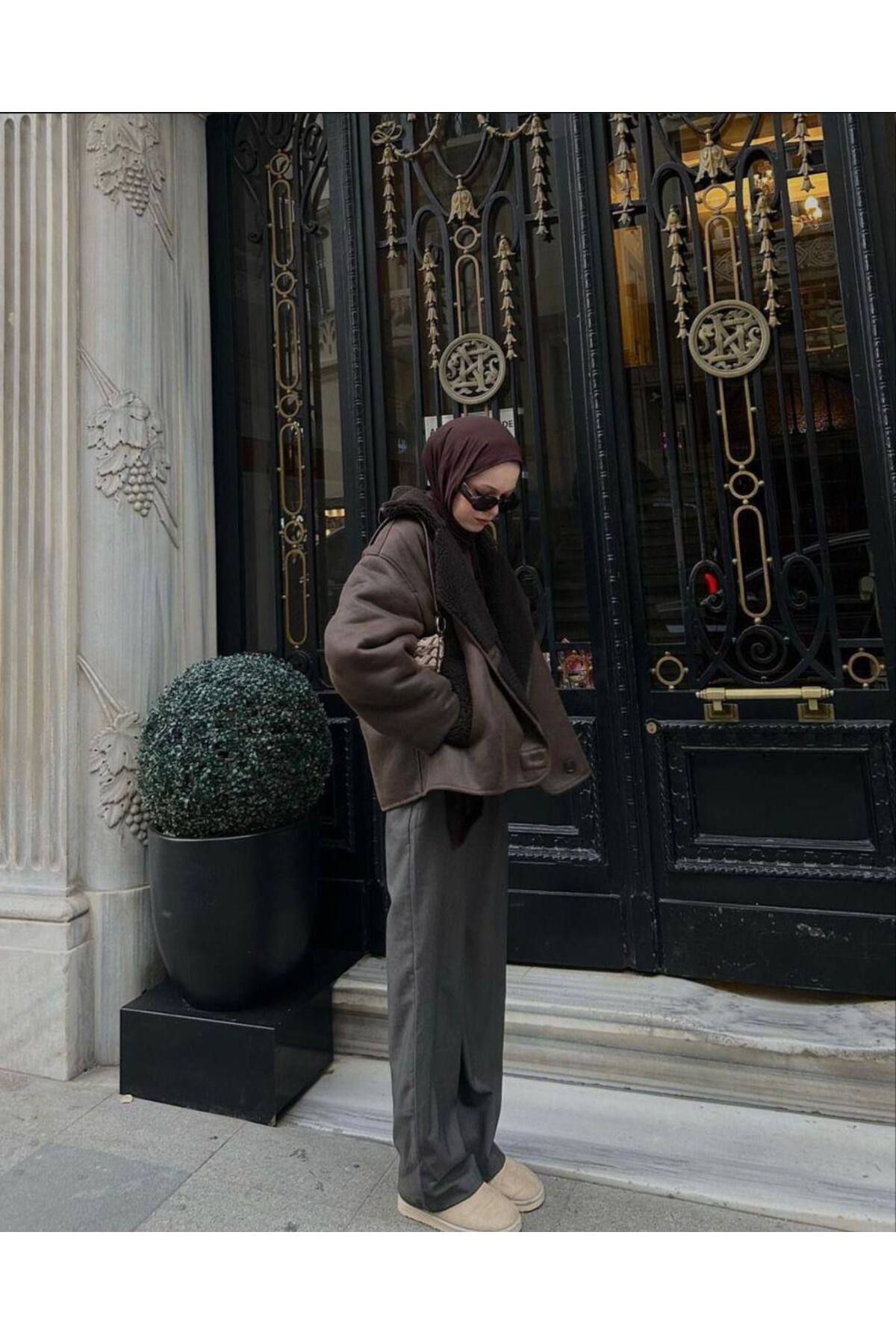 ZF BUTİK-Schwarze Oversize-Damenjacke 5