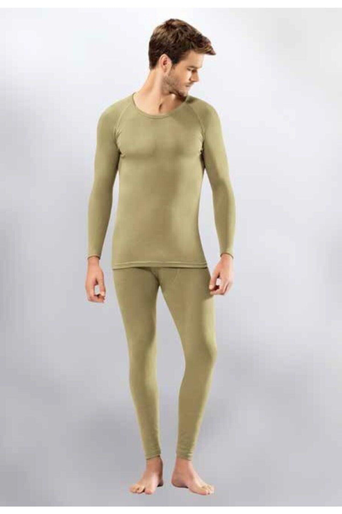 Momslab Ανδρικό Σετ Θερμικό Χακί für Adult Αρσενικό - L/XL