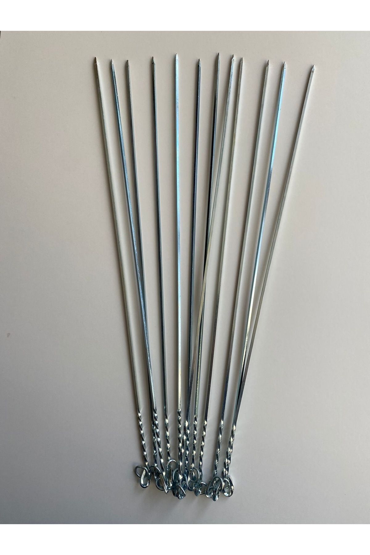 mobilreyon 25 adet Kare Ciğer Şişi 50 cm , Et Mangal Şiş (uzunluk 50 cm , Kalınlık 3 mm)