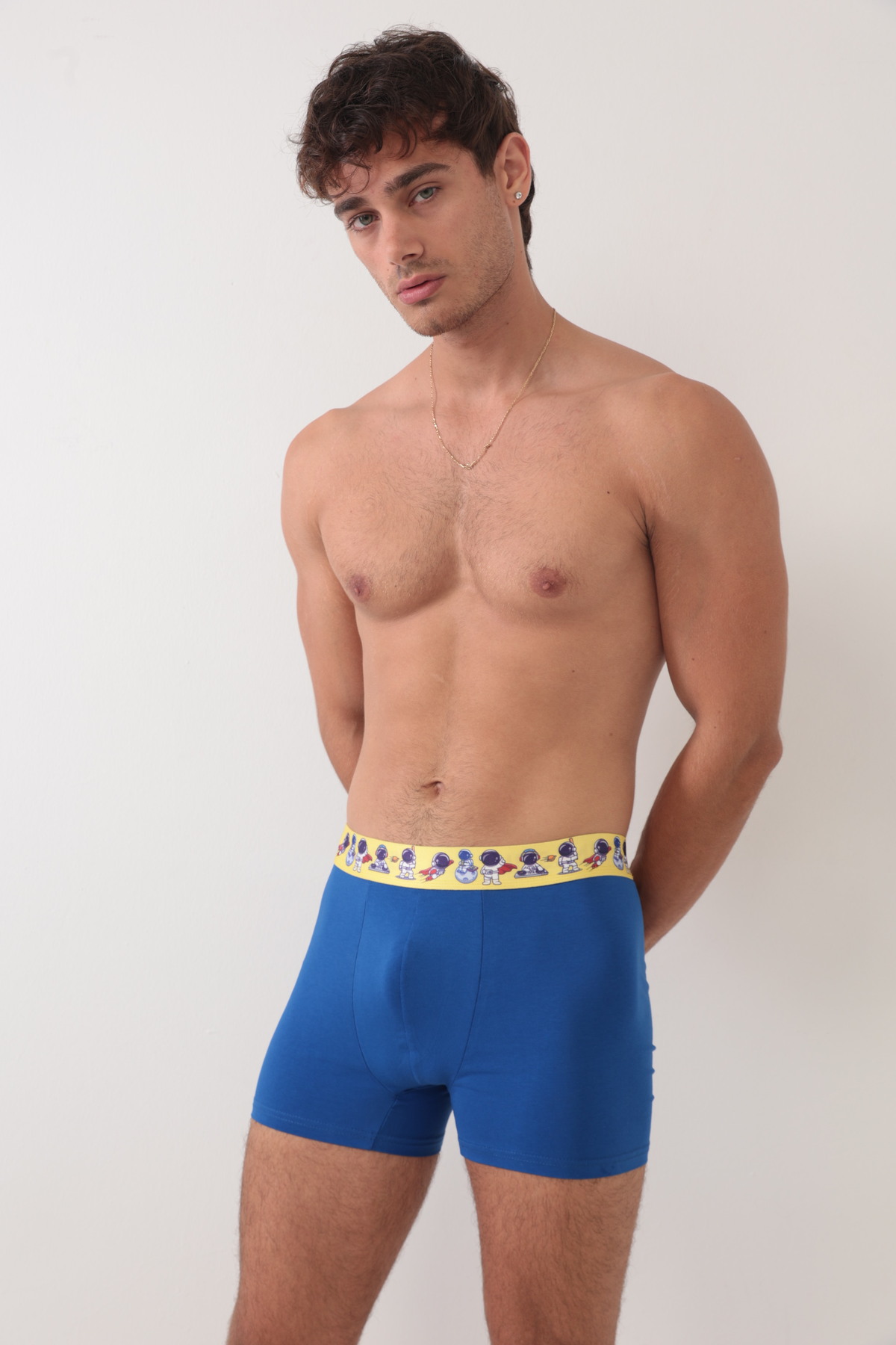 باکسر مردانه آبی Saint Sail | SSAILASTRO اورجینال - تصویر 3