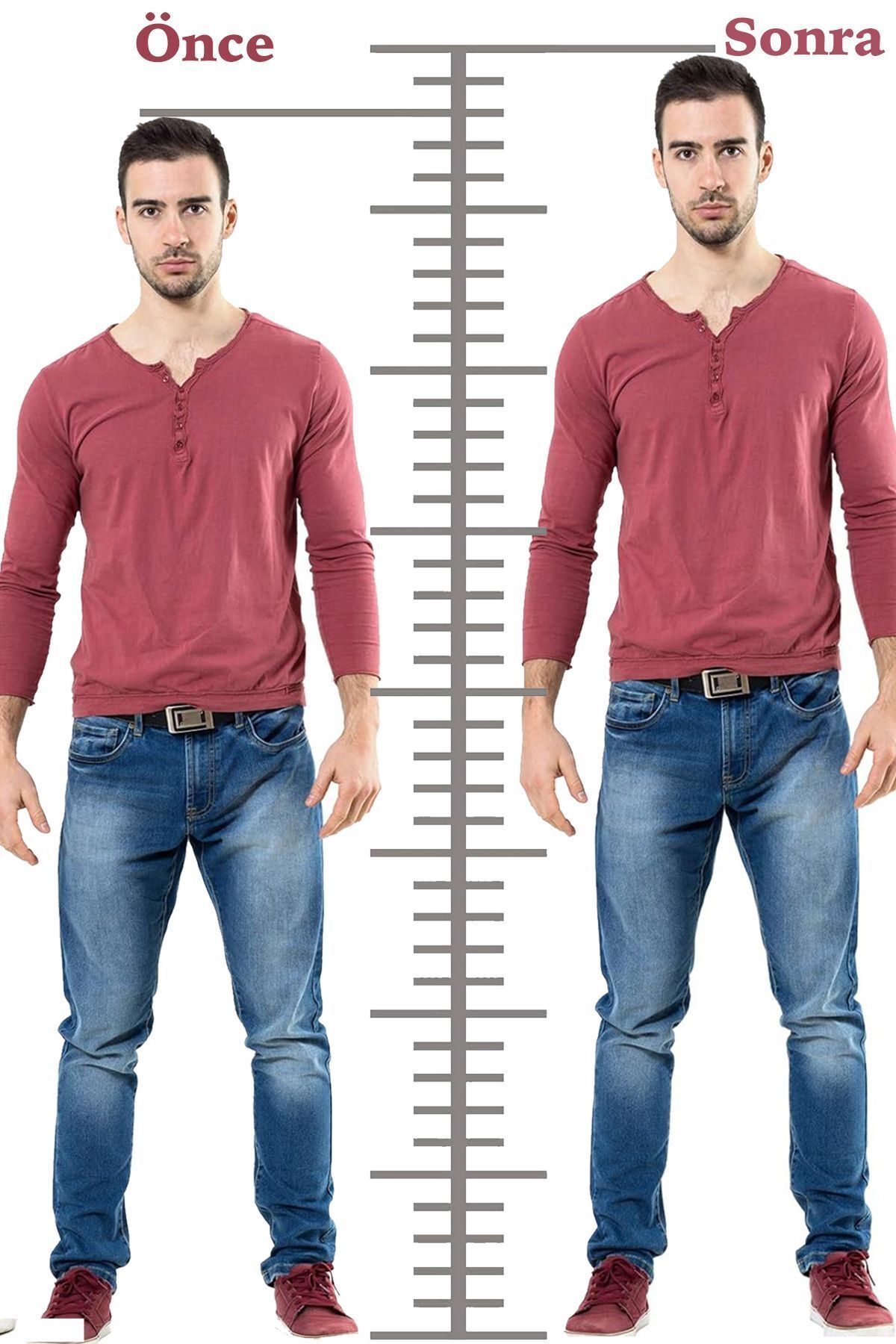 Boy Uzatma Tabanlık 5 cm 2 Kademeli Havalı Gizli Boy Uzatıcı Unisex Ayakkabı İçi 7