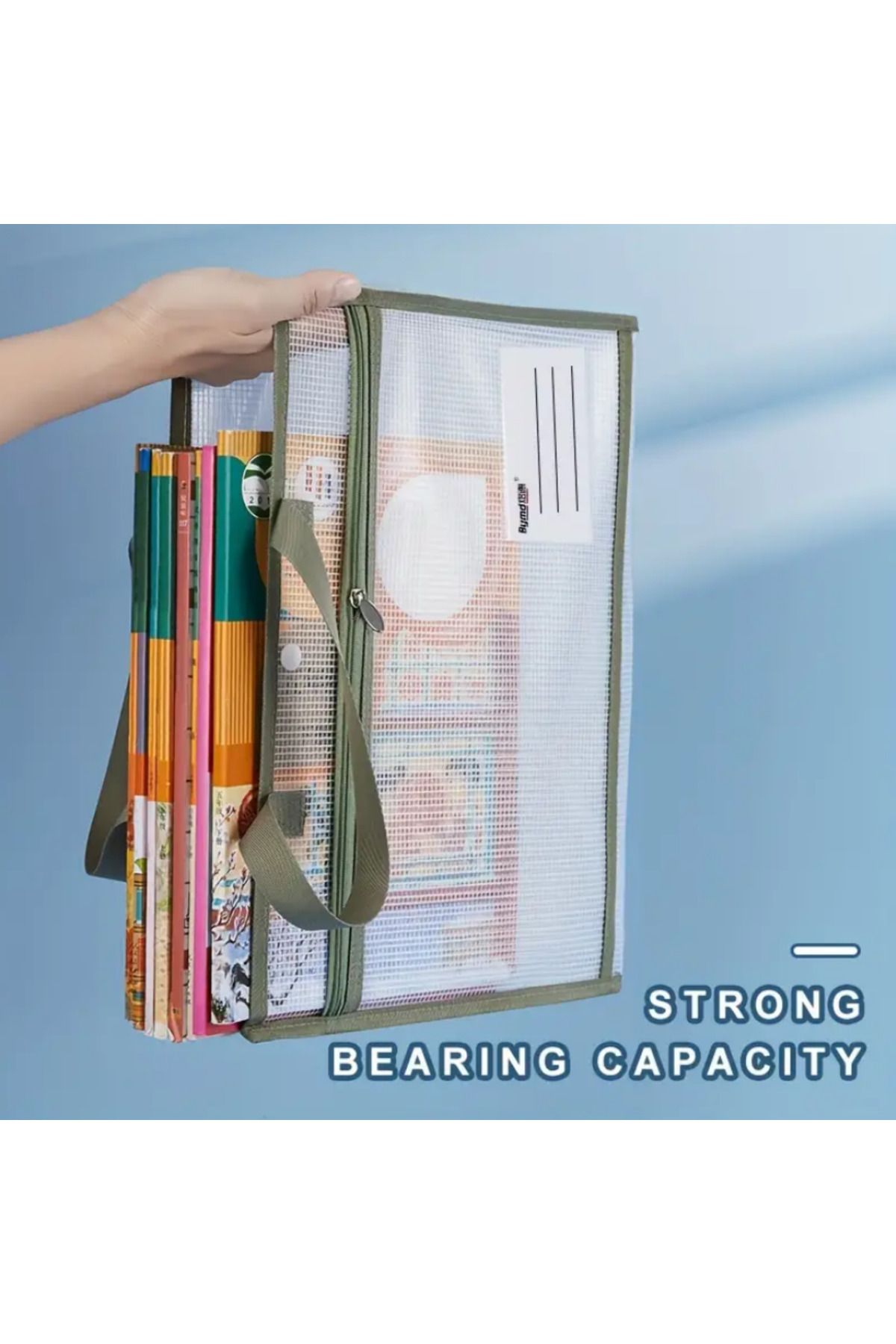SYNOPE-Large Large Capacity Name Tag Book File Office School Course Supplies Carry Bag Net 3