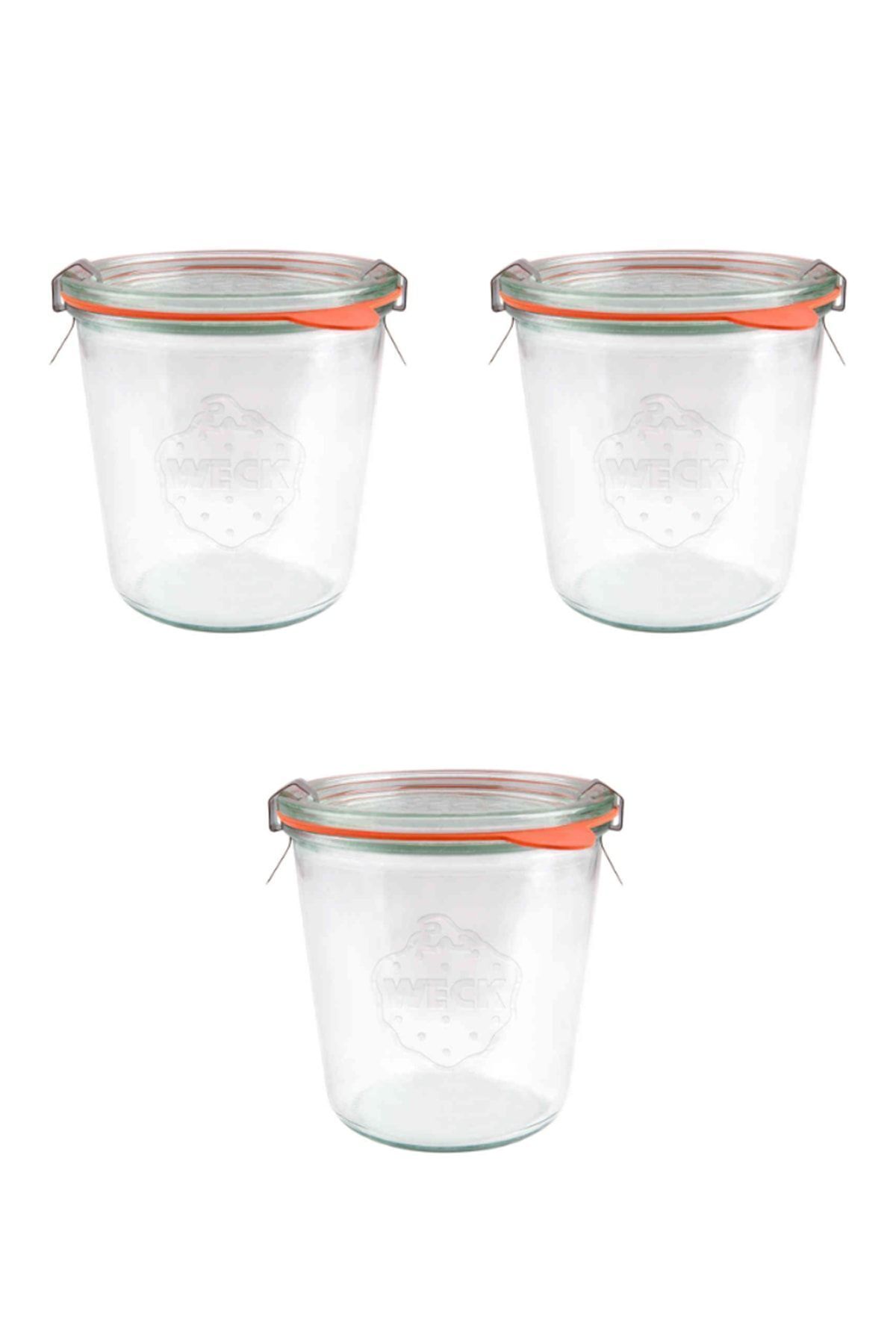 Kavanoz Cam Saklama Kabı 580 Ml Bardak Tip (3'lü Paket) - 1