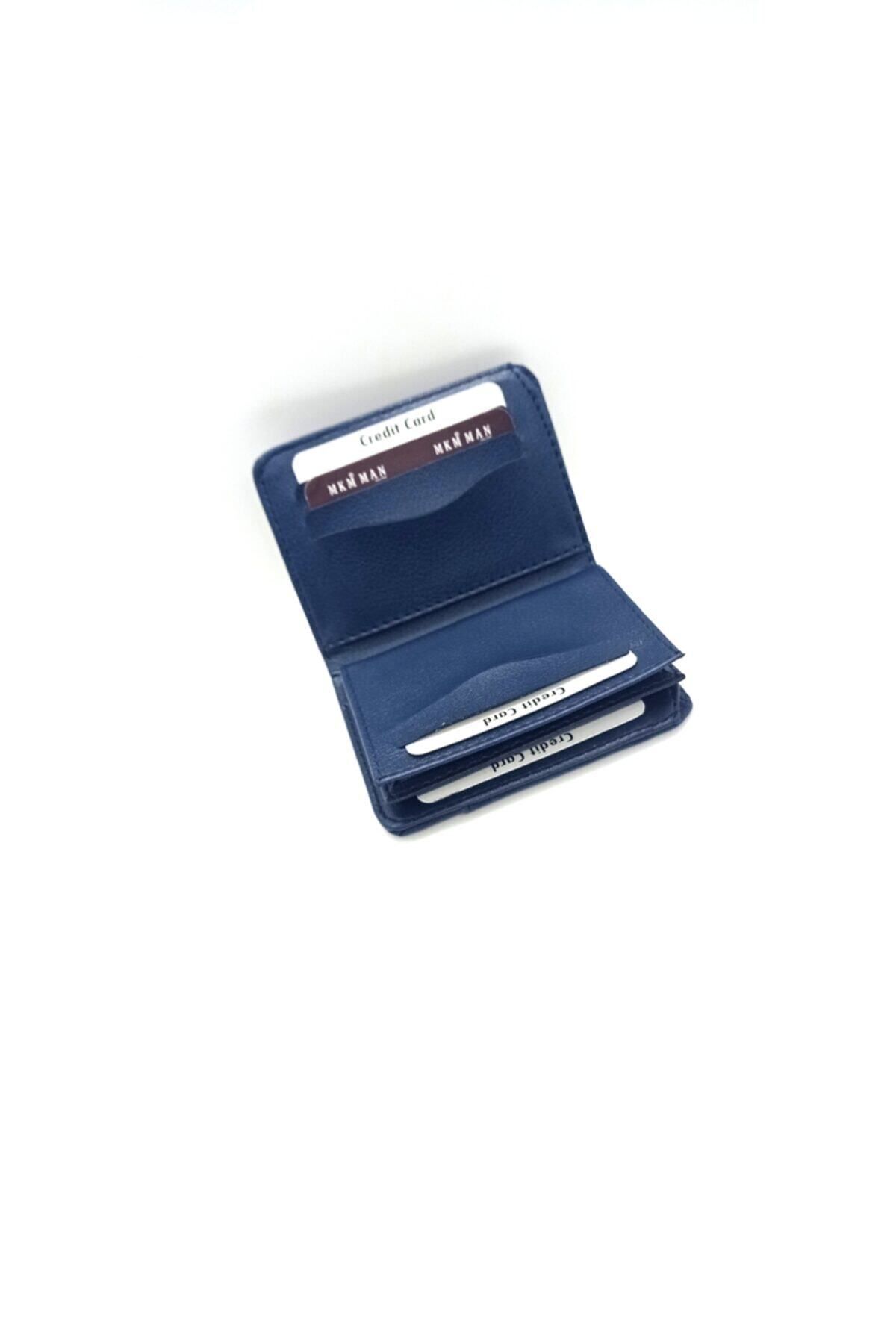 MKM MAN-Men's Nubuck Navy Blue Wallet 15 Compartments 3