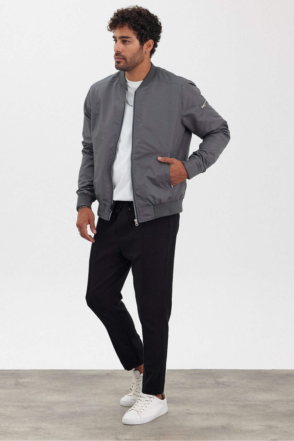 ژاکت مردانه خاکستری İLKCET MODA | Y54023 اورجینال - تصویر 3