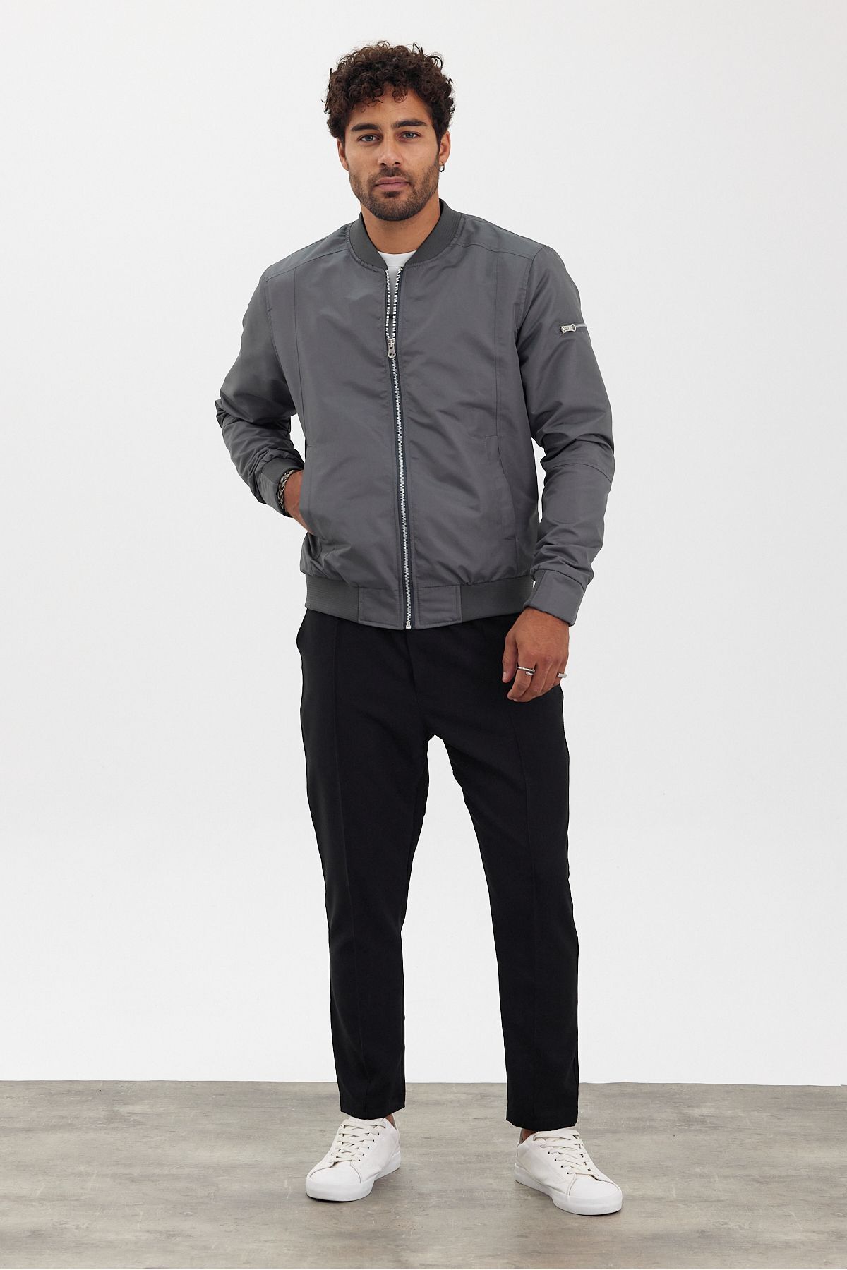 ژاکت مردانه خاکستری İLKCET MODA | Y54023 اورجینال - تصویر 6