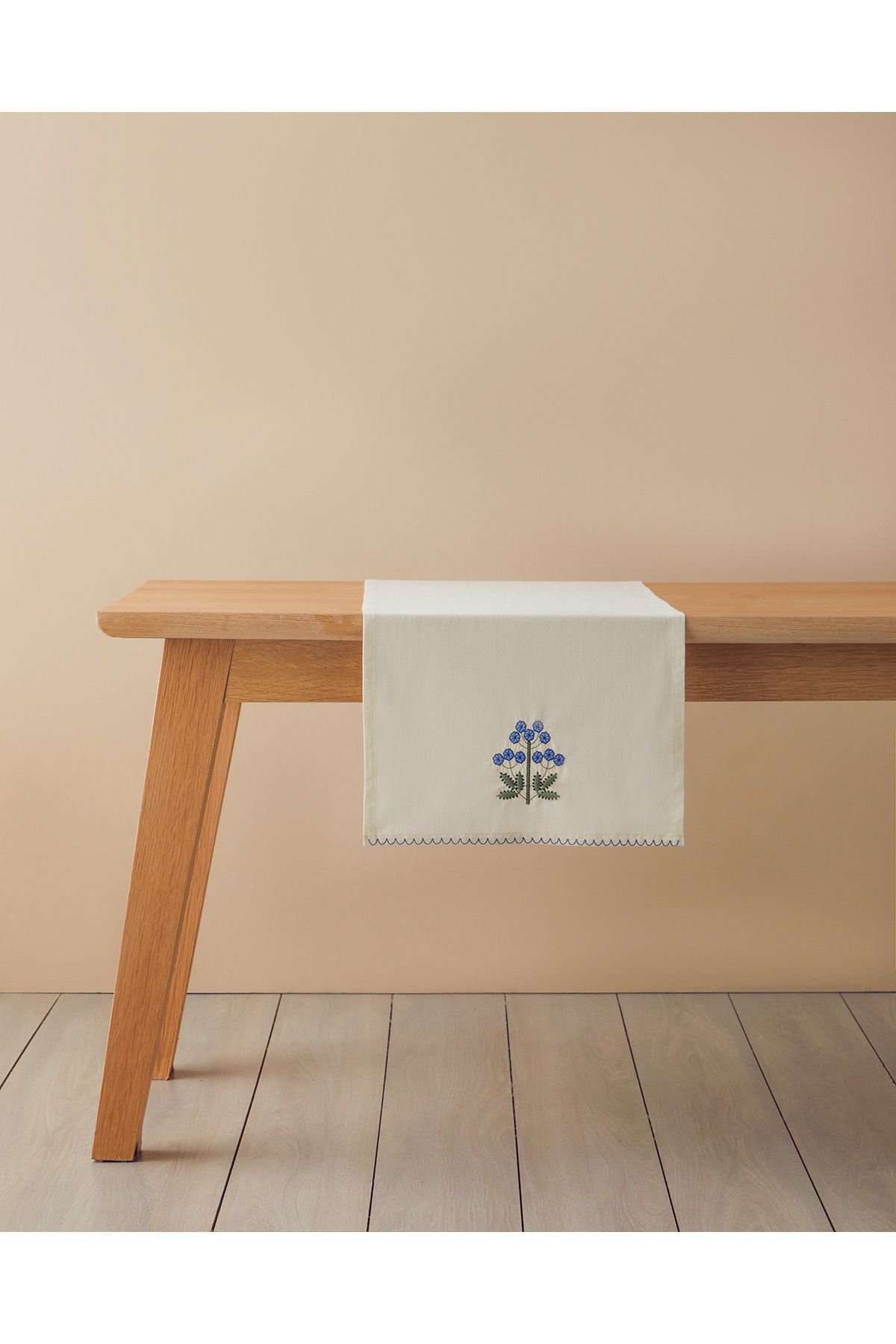 Retro Serene Pamuk Runner 40x140 cm Mavi