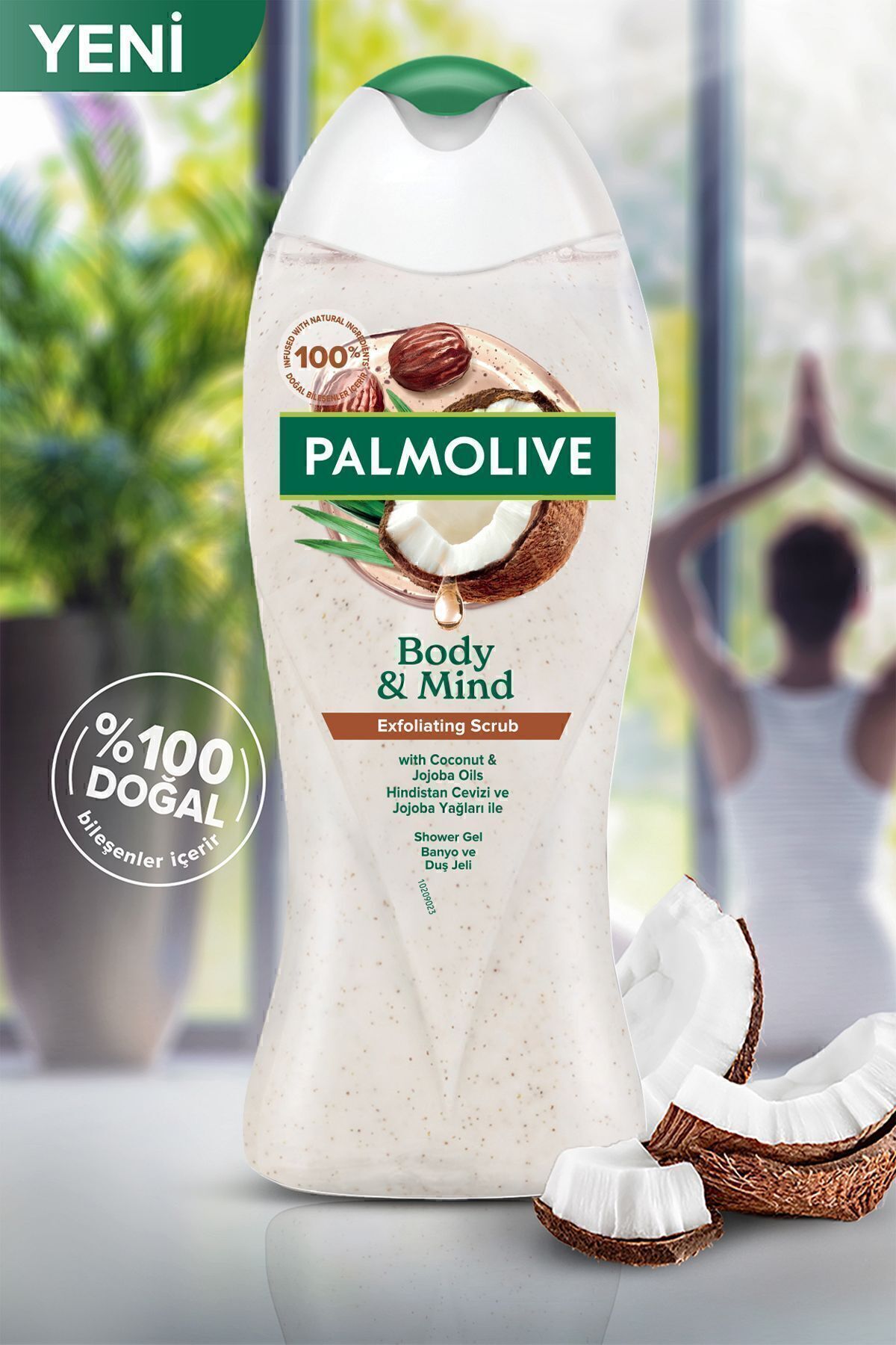 بدن و ذهن روغن نارگیل و جوجوبا با اثر لایه بردار حمام و ژل دوش 500 میلی لیتر Palmolive