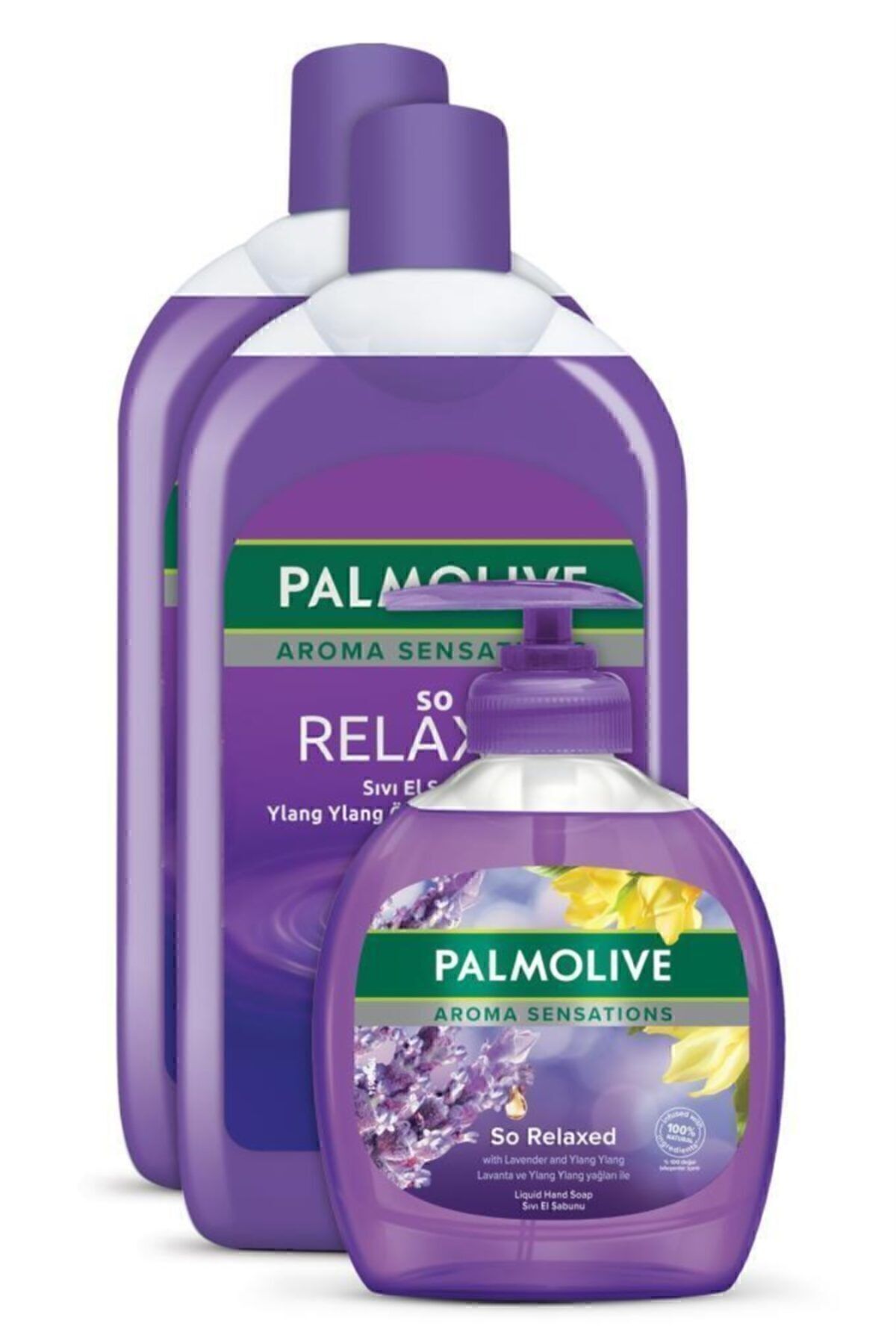 صابون دست مایع آروما Sensations So Relaxed با عصاره زنبق 300 میلی لیتر + 700 میلی لیتر + 700 میلی لیتر Palmolive