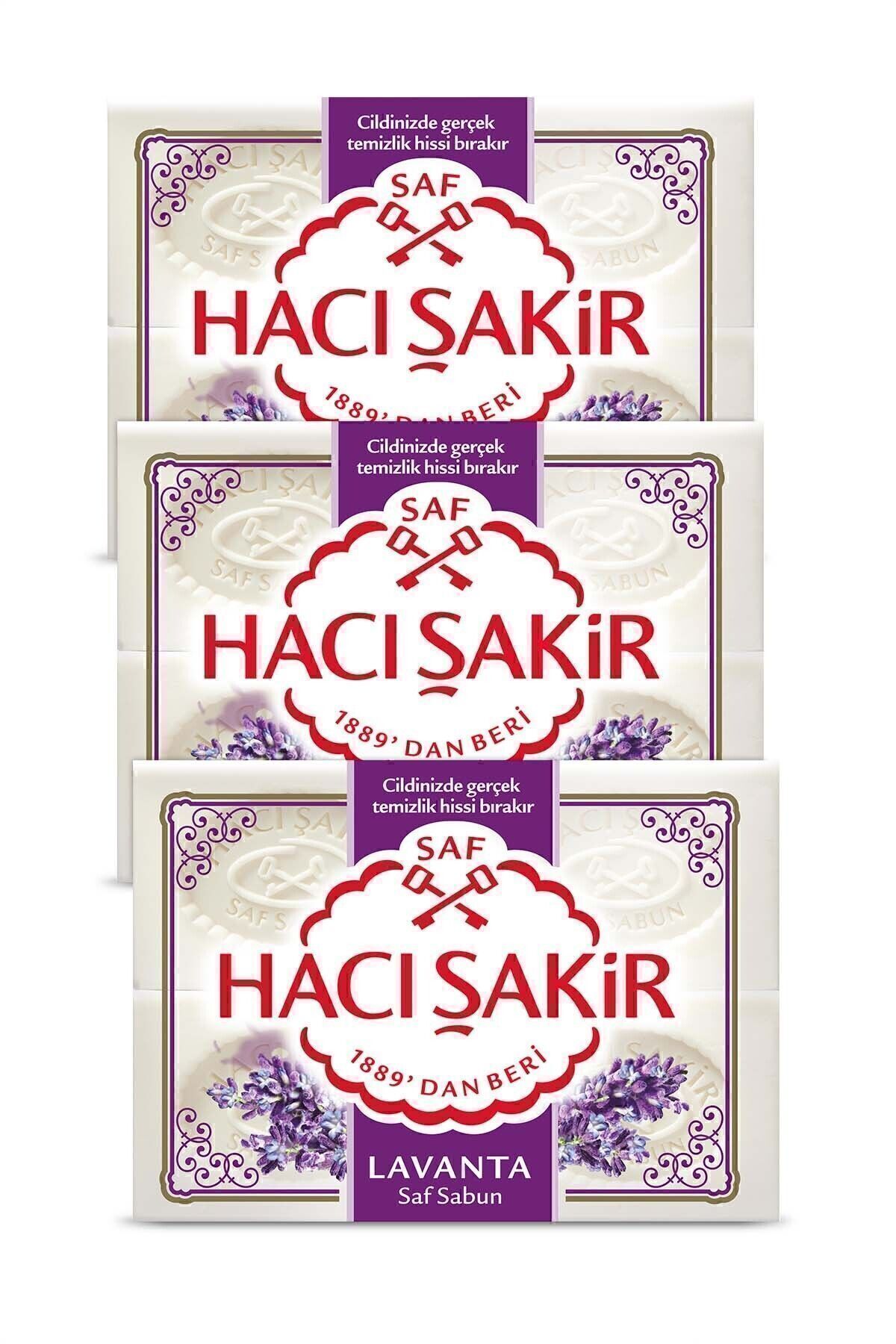 نوار صابون خالص سنتی اسطوخودوس 4x150 گرم X3 تکه Hacı Şakir