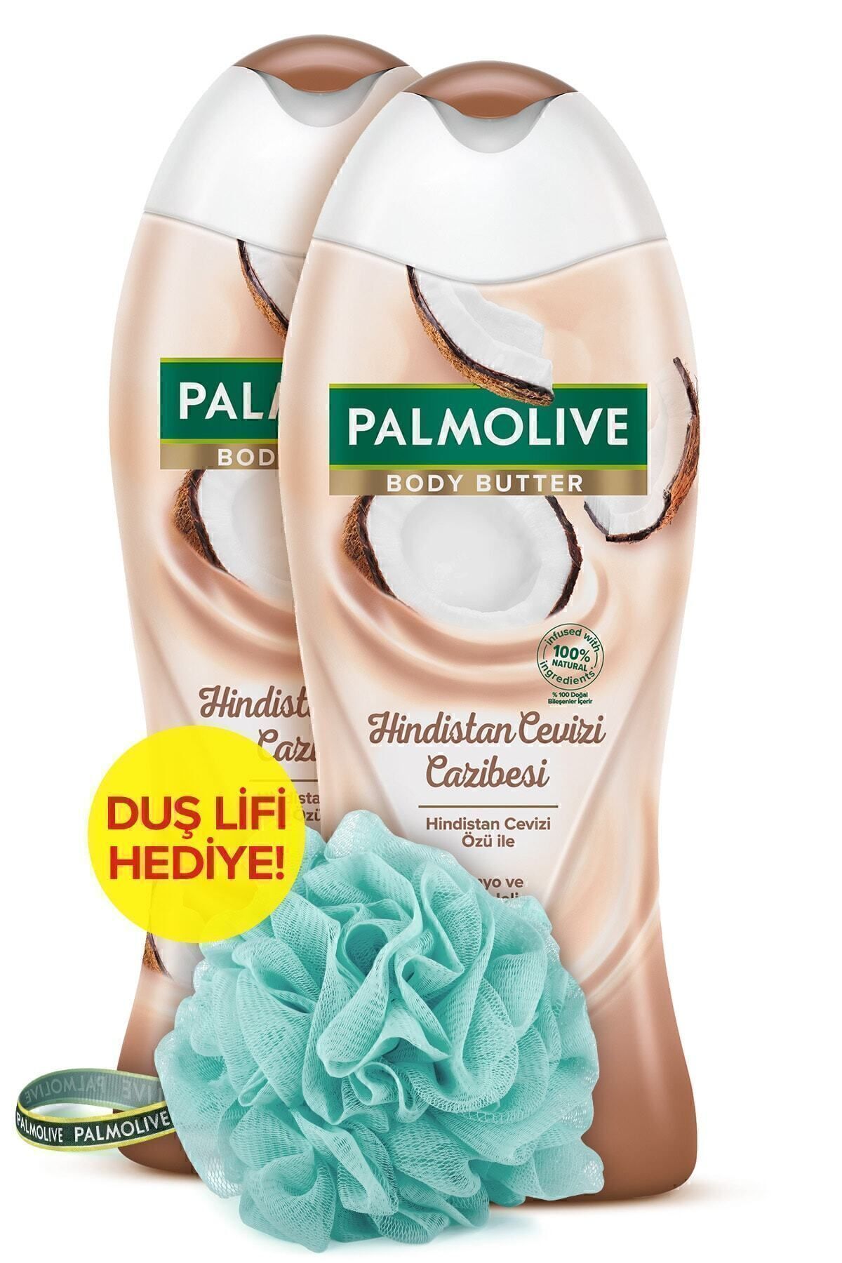 ژل حمام و دوش نارگیل چارم کره بدن 500 میلی لیتر در 2 عدد + هدیه دستشویی دوش Palmolive