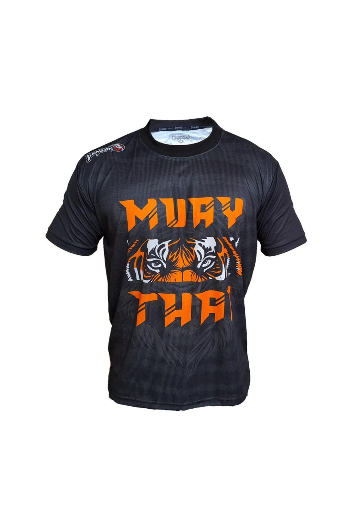 شورت بوکس مردانه و زنانه TIGER MUAY THAI T SHIRT چاپ دیجیتال MUAYTHAI TSHIRT Dragondo