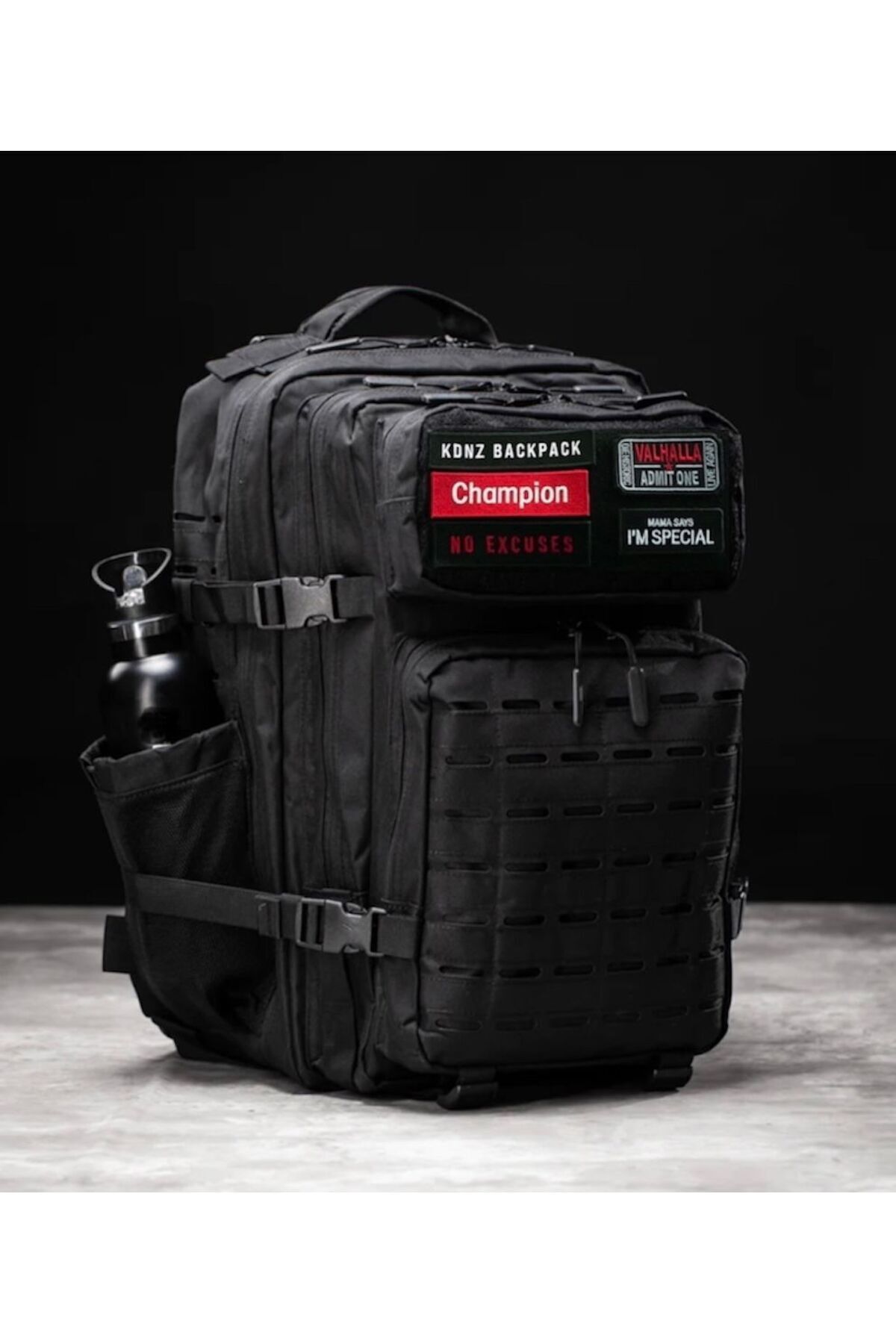 KDNZ-Pro 3.0 Black Edt45l Backpack with 3 Patches Gift 3