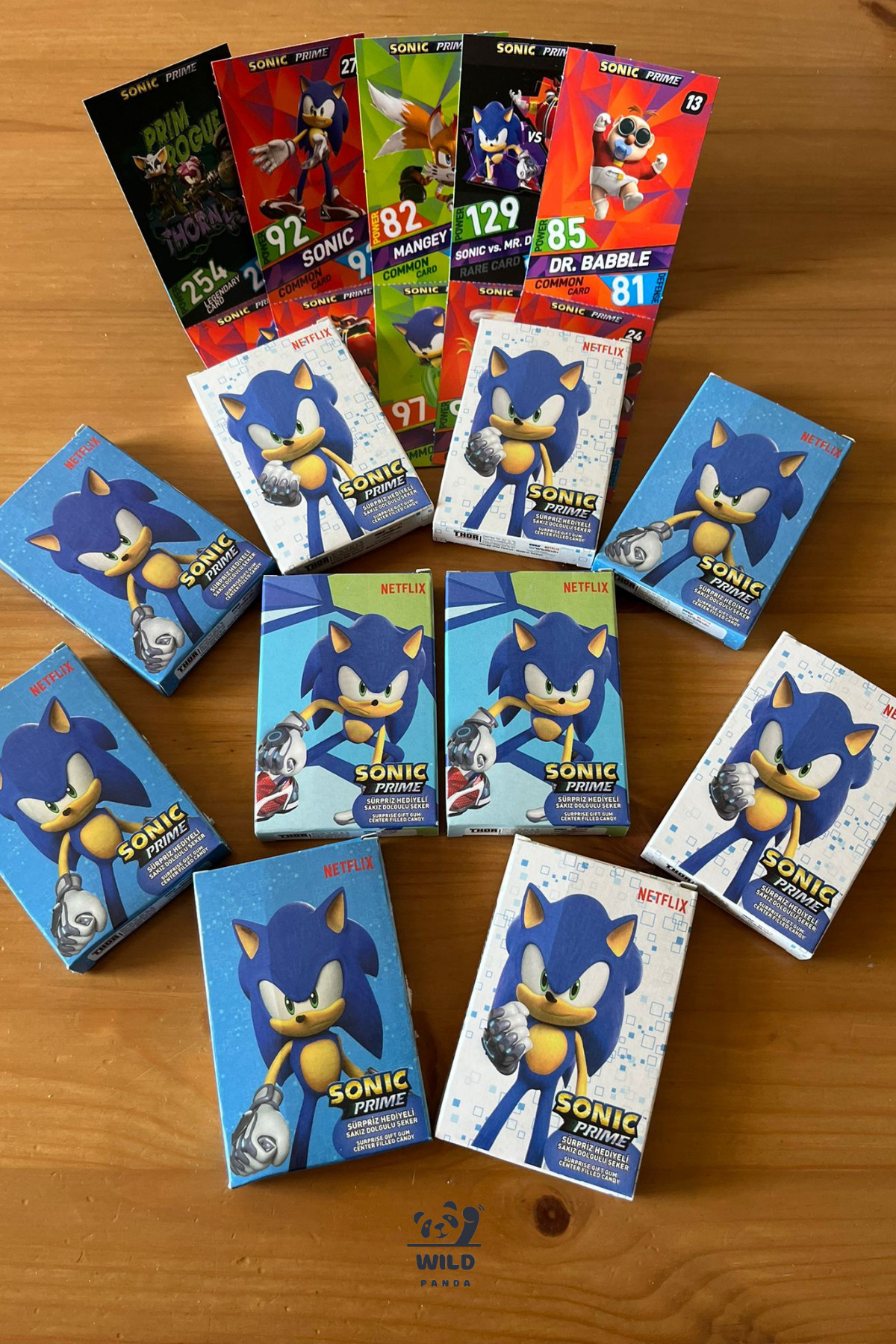 wildpanda Yeni Sonic Prime Karakter Oyun Kartları 10 Adet 100 Adet