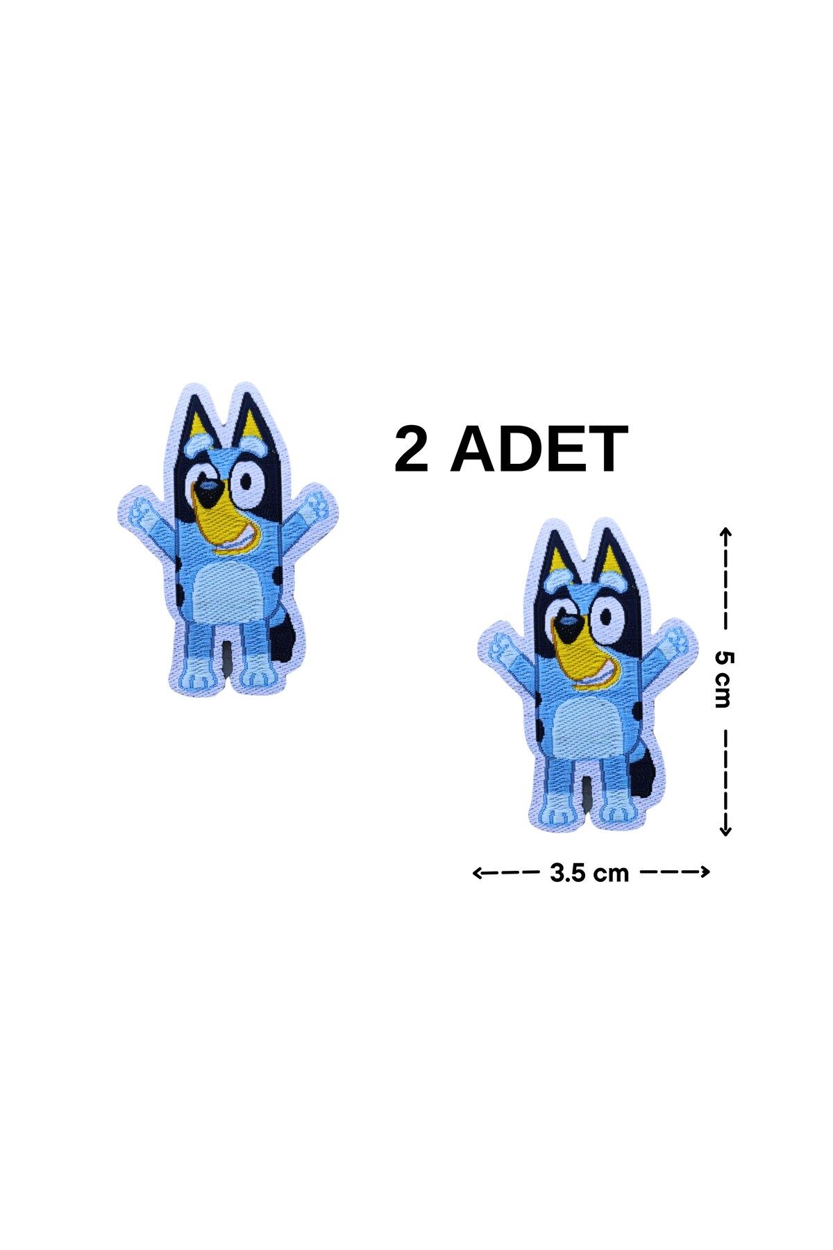 Megas Etiket-Adhesive Bluey Character Woven Rigging/Patch with Iron 1