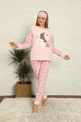 Welsoft Polar Kadın Manşetli Pijama Takımı 8440