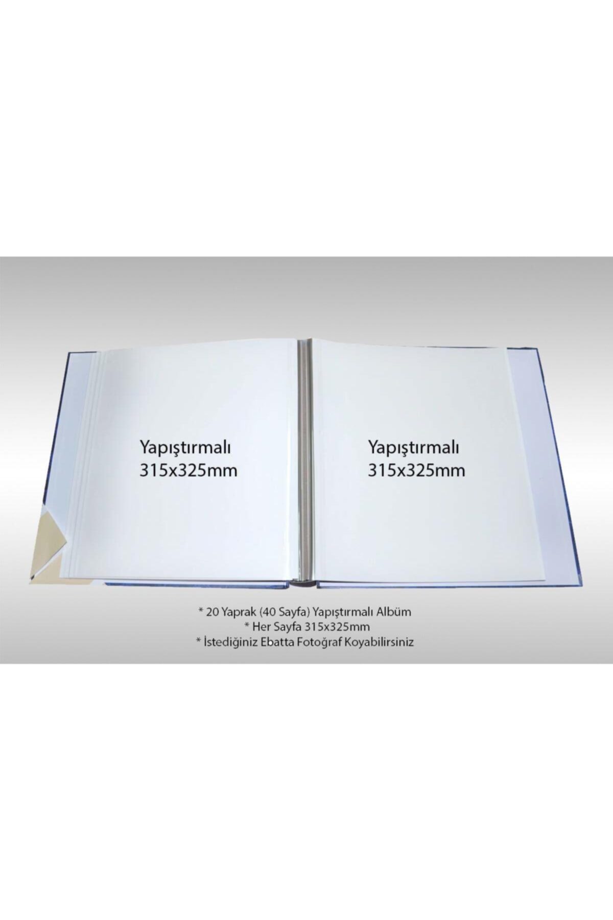 NRCN 20 Yaprak [40 Sayfa] 31x32 Cm Manyetik Yapıştırmalı Bebek Albümü Pembe fotoğrafı 3 (önizleme)