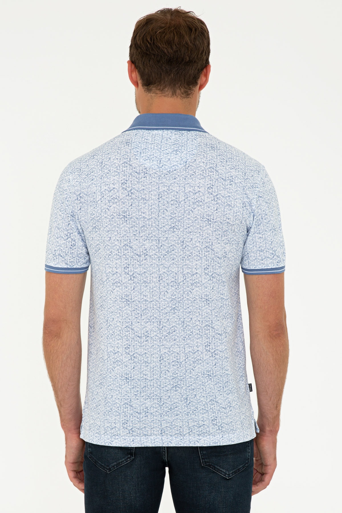 تیشرت مردانه آبی پیرکاردین | G021SZ011.000.1201203 اورجینال - تصویر 3