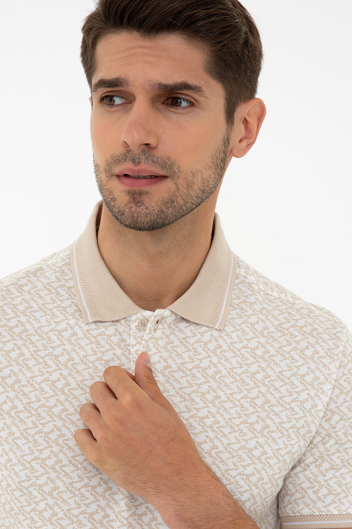 تیشرت یقه پلو مردانه طرح دار آستین کوتاه | پیر کاردین Pierre Cardin G021SZ011.000.1201045 - تصویر 2