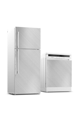 Buzdolabı Ve Bulaşık Makinası Beyaz Eşya Sticker Kaplama Metal Plaka Desen BB-TK-156