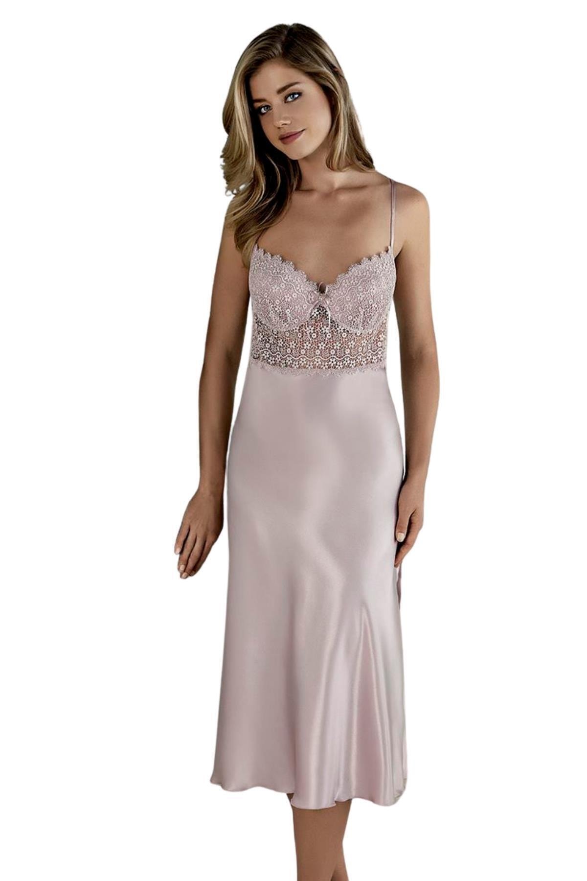 Espuar Saten Dantel Detaylı Gecelik 1270