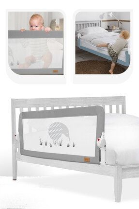 Bed Guard Katlanabilen Yatak Güvenlik Bariyeri Extra Sünger Kaplama Dolgulu Kumaş 120x50 Cm KW-5060