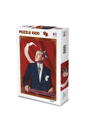 11207 Ks, Atatürk Ve Türk Bayrağı, 1000 Parça Puzzle Puzzle-11207
