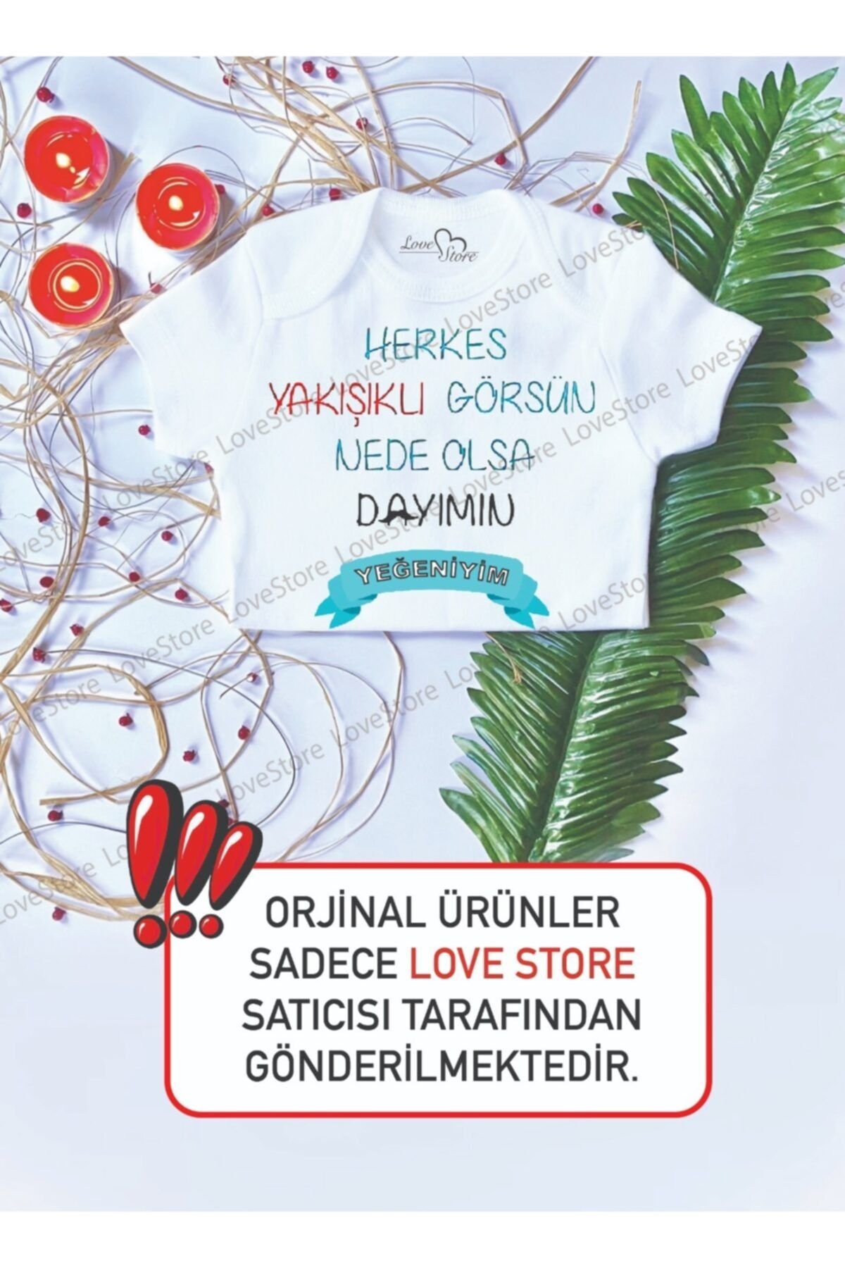 LoveStore لباس بادی 100% پنبهای یونیسکس بیبی چاپ شده من برادرزاده خوش تیپ عمویم هستم