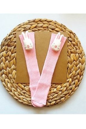 Kız Bebek Oyuncak Figürlü Diz Altı Çorap Bebek Dizaltı Çorapları-tavşan ASAOYUN05
