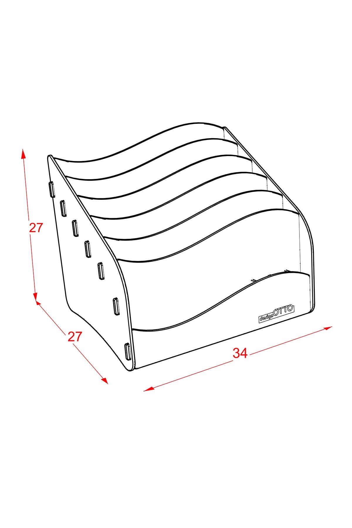 Mingitav-Otto Wavy 6-Color Desktop Organizer Document Rack 8