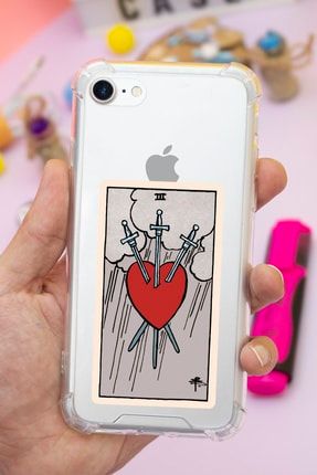 Iphone 8 Şeffaf Darbe Emici The Heart Tarot Kartı Olex Telefon Kılıfı IP8OLEX-137