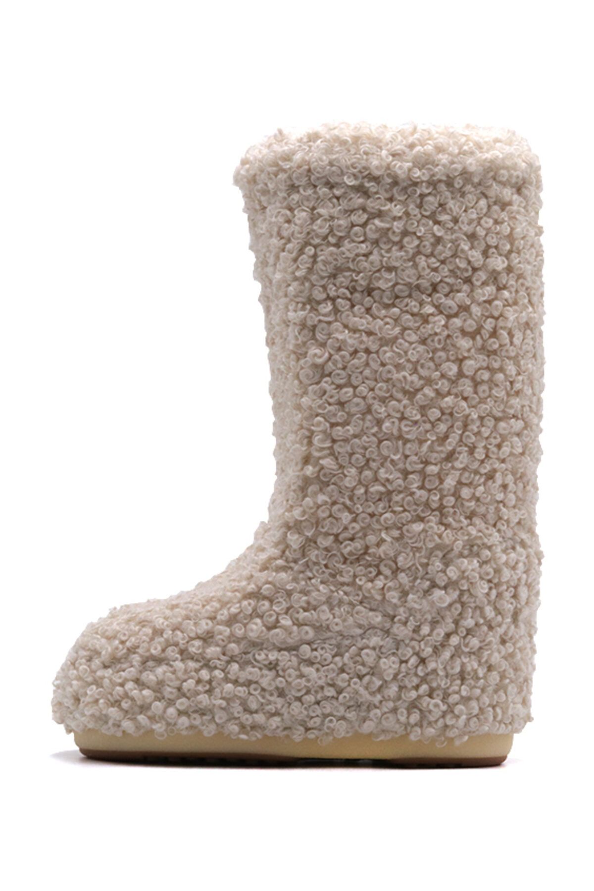 MOON BOOT-Mb Icon Faux Curly - Jednoduchý design modré zápěstí 1