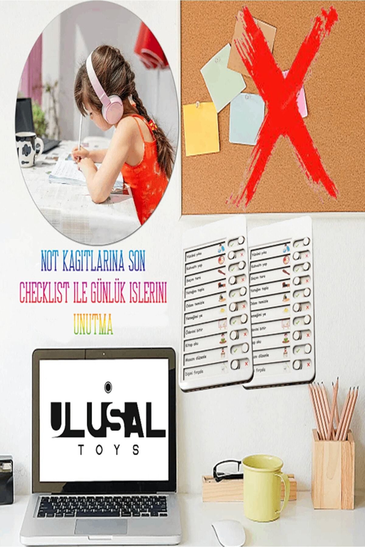 Çocuk Günlük Rutin Checklist Kontrol Listesi Eğitici Oyuncak Ahşap Yapılacaklar Listesi - 3