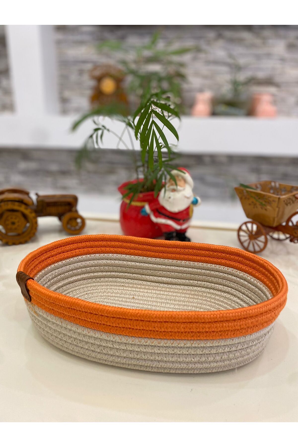 JÜTEX HOME-30X20X10 Wicker and Jute Bread Basket - Storage and Organizer 5
