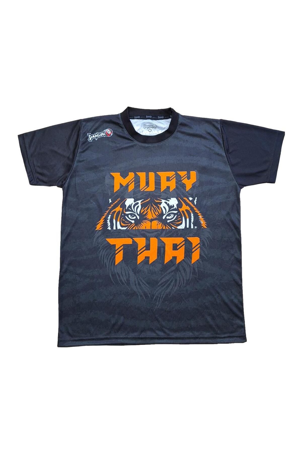 شورت بوکس مردانه و زنانه TIGER MUAY THAI T SHIRT چاپ دیجیتال MUAYTHAI TSHIRT Dragondo