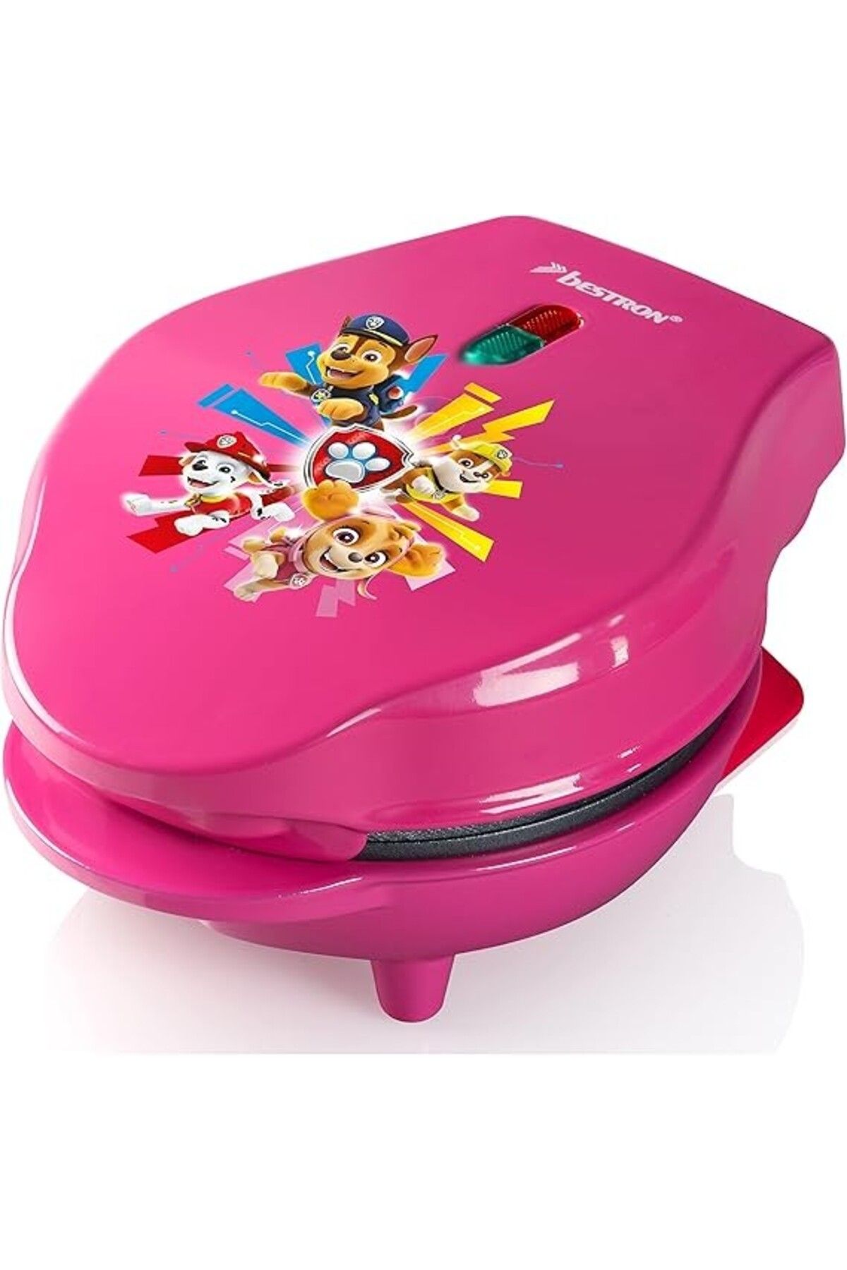 bestron Tasarımlı Mini Waffle Makinesi,550W, Çocuklar için, Pişirme Işığı ile,10 cm Çapında
