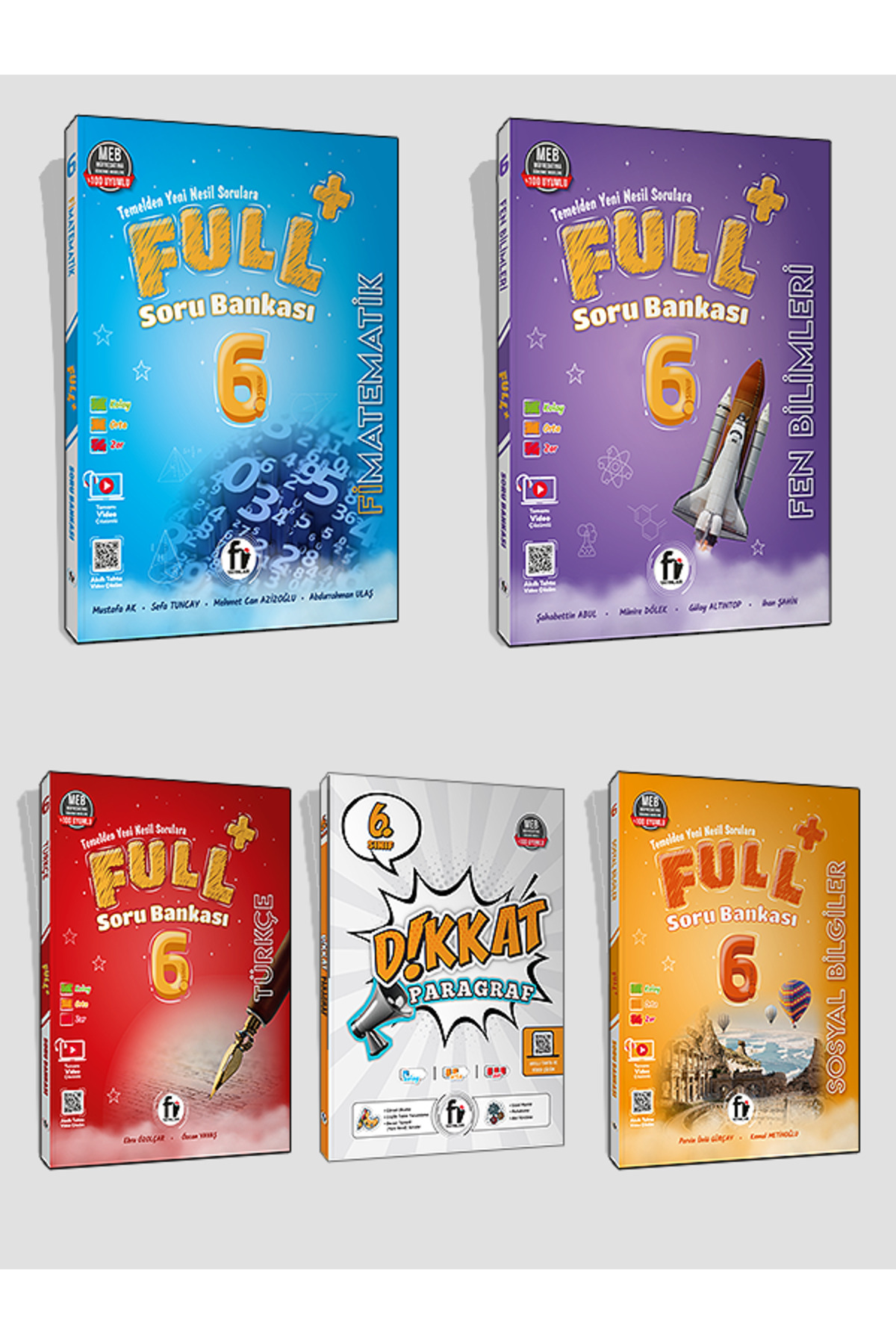 Fi Yayınları 2025 Fi Yayınları 6. Sınıf Full+ 5'li Soru Bankası Set ...