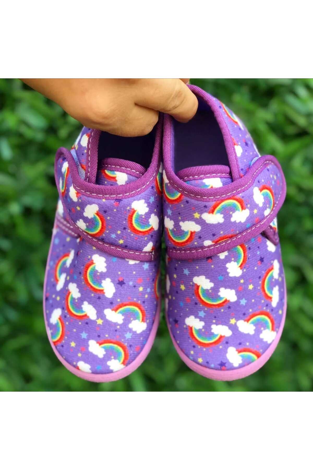 Kids Snoozies Home School Shoes Soft Anti-Slip Lightweight Sole Velcro Nursery Shoes