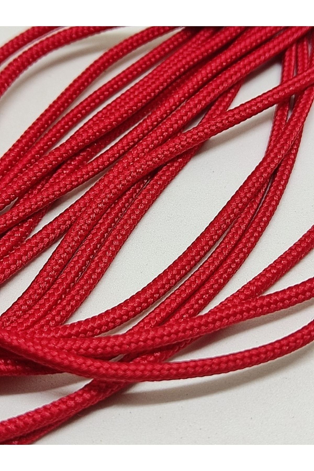 Firebird Takı Aksesuar Ve Kamp Malzemeleri-45 Meters Red Paracord Bracelet String - 2 mm 3