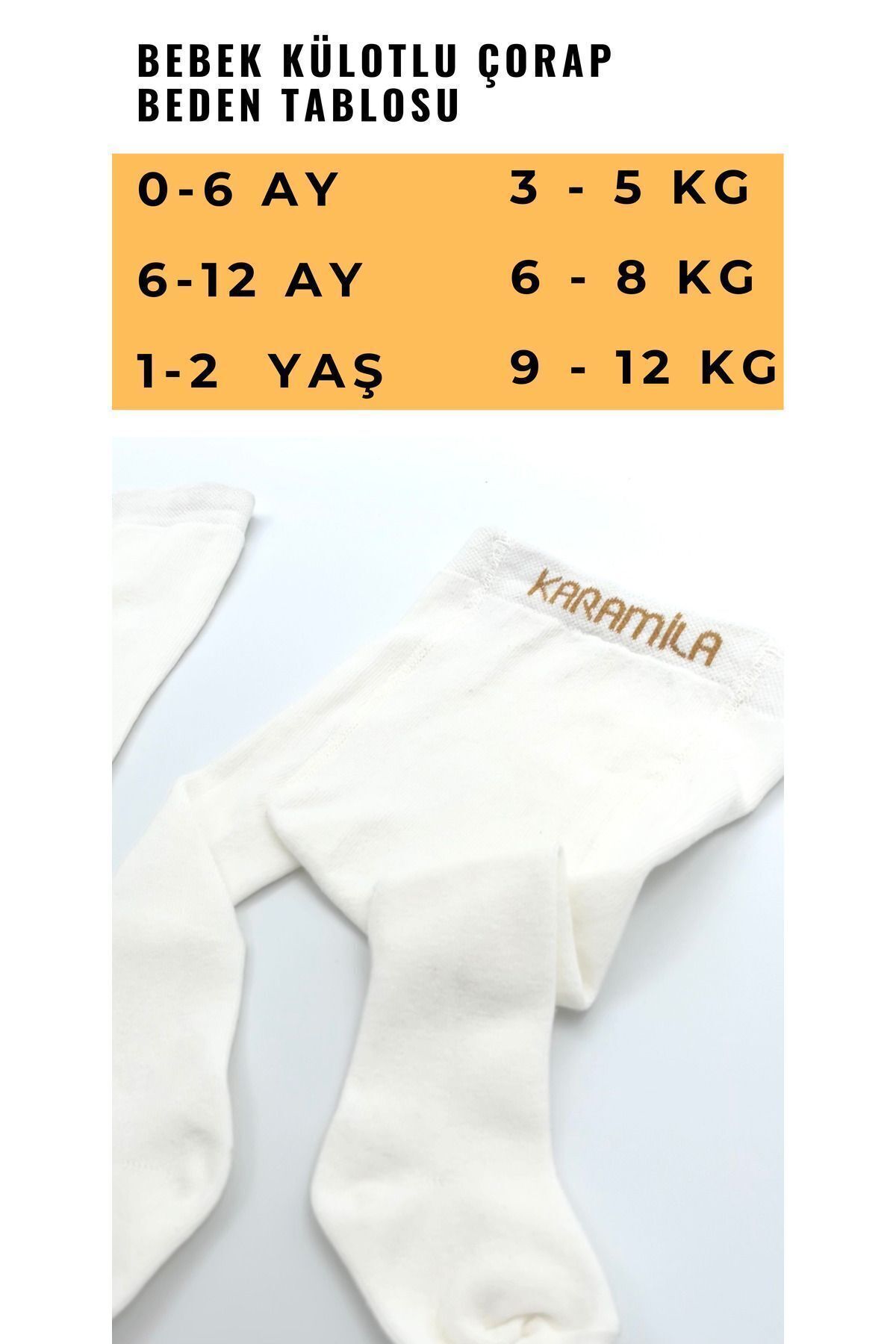 Bebek Külotlu Çorap Pamuklu Yumuşak -ekru