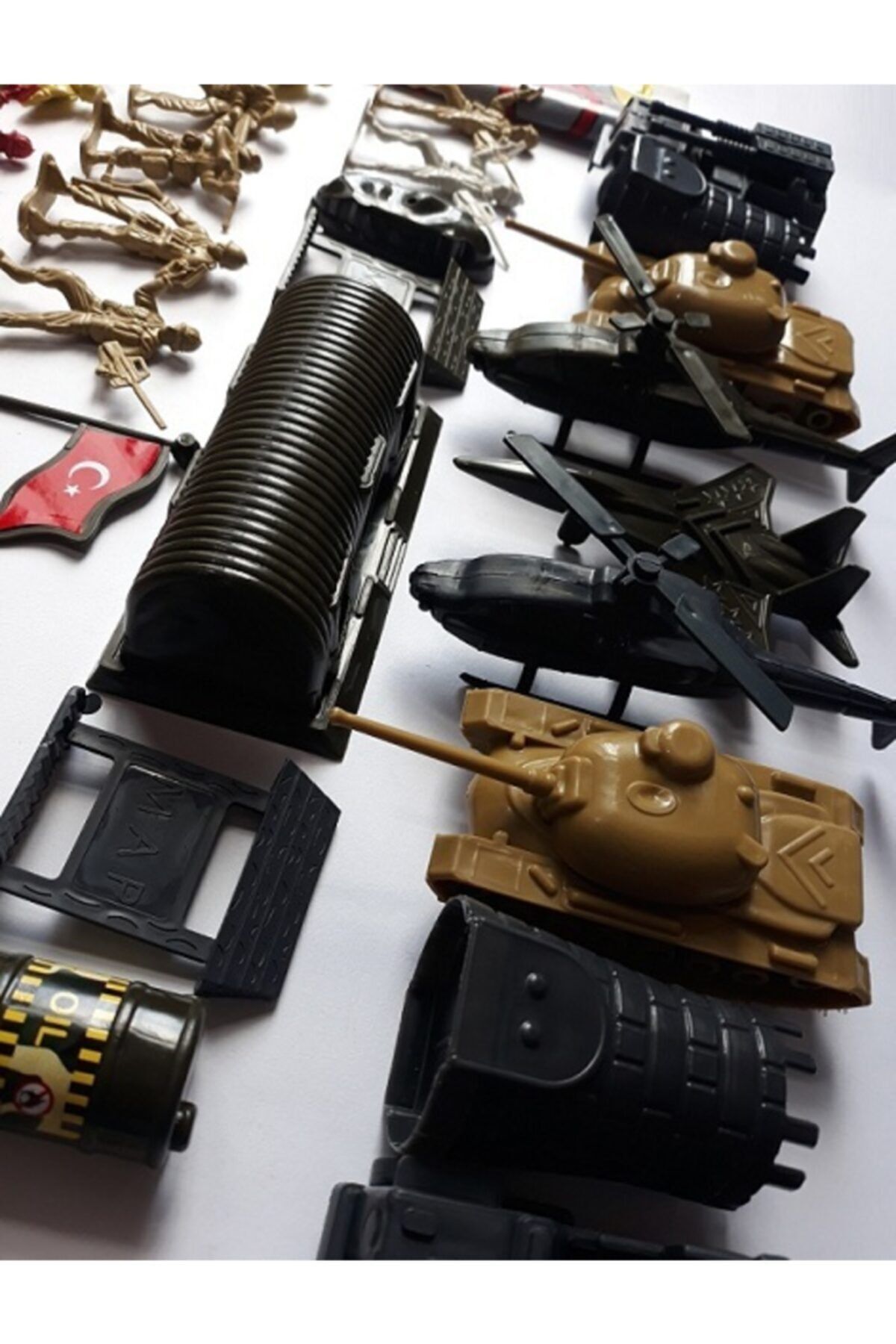 OYUNCAKSAHİLİ Tank Asker Set Oyun Halısı 50 Parça 2 Paket Komando Uçak Kale Oyuncak fotoğrafı 2 (önizleme)