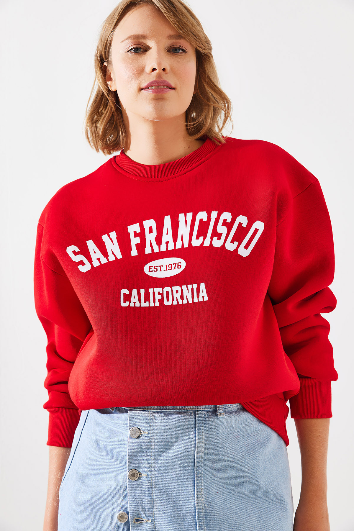 Bianco Lucci-Bluza damska San Francisco Printed Raised - Mbhs006 60601006 6
